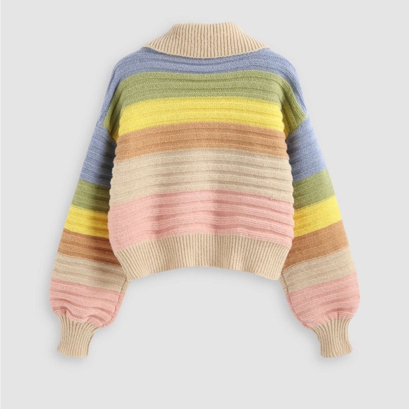 Multicolored Knit Oversized Sweater - Picture 4 of 9
